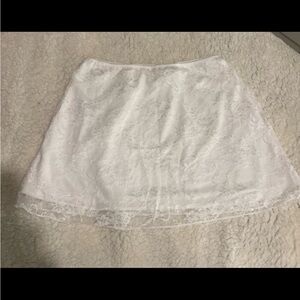 SHEIN White Mini Skater Skirt for Weddings